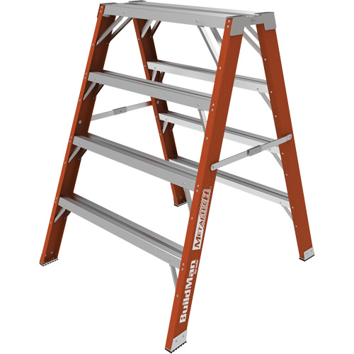 Buildman Step-up Workbench, 4' H x 36.25" W x 40.5" D, 300 lbs. Capacity, Fibreglass Seaboard Timber Mart