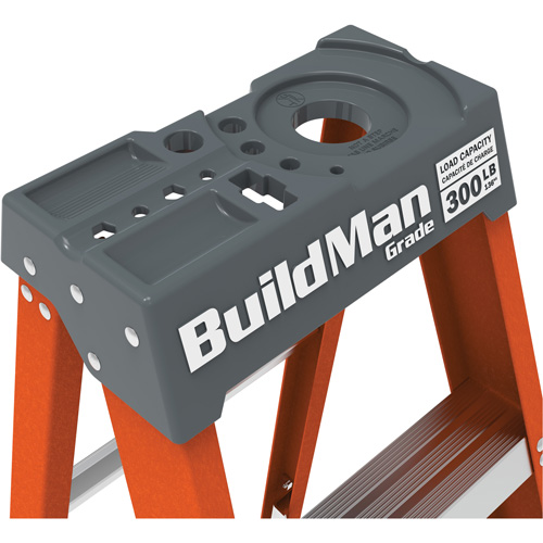 BuildMan&reg; Step Ladder, 4', Fibreglass, 300 lbs. Capacity, Type 1A Seaboard Timber Mart