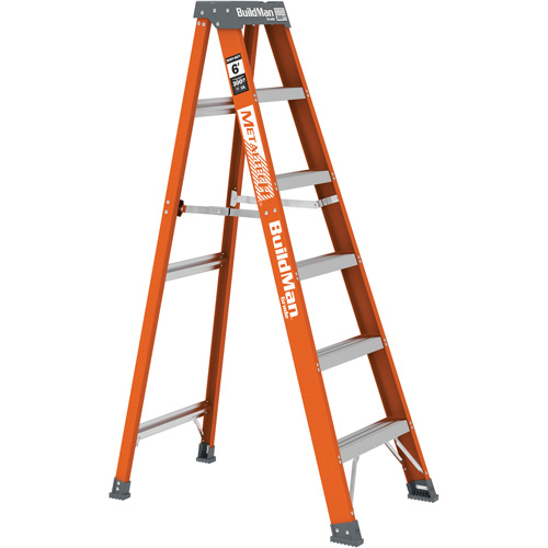 BuildMan&reg; Step Ladder, 6', Fibreglass, 300 lbs. Capacity, Type 1A Seaboard Timber Mart