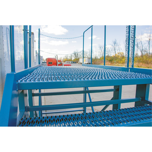 Snow Ladder, Steel, 10 Steps, 99" H, 85-1/2" D, 48" Step, Serrated Seaboard Timber Mart