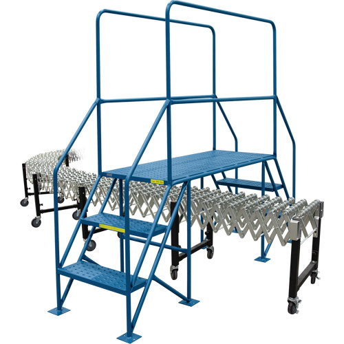 Crossover Ladder, 35-1/2" Overall Span, 31-1/2" H x 22" D, 22" Step Width Seaboard Timber Mart