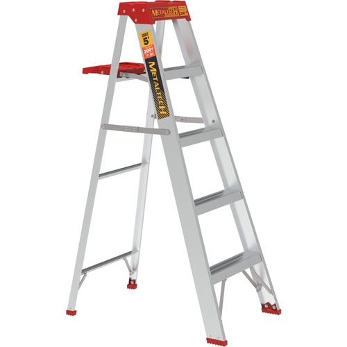 Step Ladder with Paint Tray, 5', Aluminum, 200 lbs. Capacity, Type 3 Seaboard Timber Mart