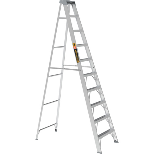 Step Ladder, 10', Aluminum, 225 lbs. Capacity, Type 2 Seaboard Timber Mart