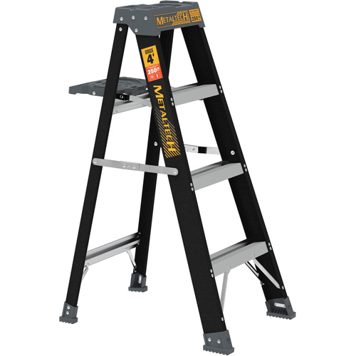 Step Ladder with Paint Tray, 4', Fibreglass, 250 lbs. Capacity, Type 1 Seaboard Timber Mart