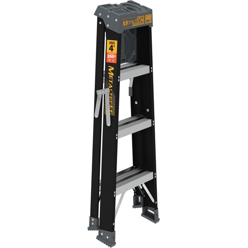 Step Ladder with Paint Tray, 4', Fibreglass, 250 lbs. Capacity, Type 1 Seaboard Timber Mart