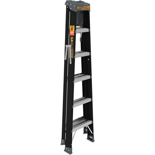 Step Ladder with Paint Tray, 6', Fibreglass, 250 lbs. Capacity, Type 1 Seaboard Timber Mart