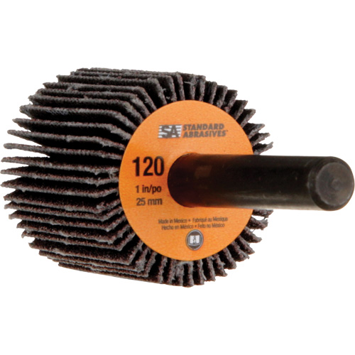 Meule &agrave; lamelles Standard Abrasives, Oxyde d'aluminium, Grain 120, 1" x 1" x 1/4" Seaboard Timber Mart