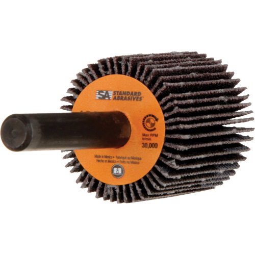 Meule &agrave; lamelles Standard Abrasives, Oxyde d'aluminium, Grain 120, 1" x 1" x 1/4" Seaboard Timber Mart