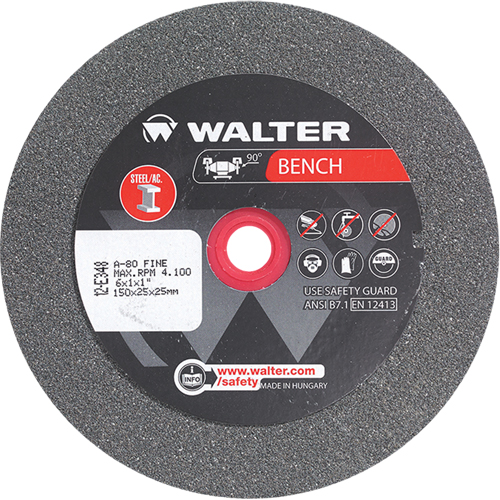 Bench Grinding Wheels, 6" x 1", 1" Arbor, 1 Seaboard Timber Mart