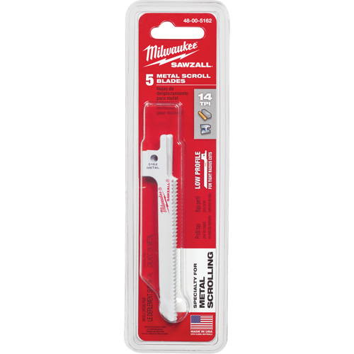 Lame de scie alternative Sawzall, Bim&eacute;tal, 14 Dents par pouce, 3-5/8" lo x 5/16" la Seaboard Timber Mart