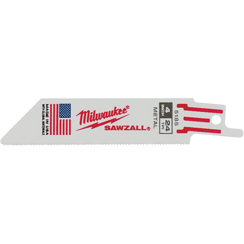 Lames de scie alternative Sawzall, Bim&eacute;tal, 24 Dents par pouce, 4" lo x 3/4" la Seaboard Timber Mart