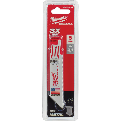 Lames de scie alternative Sawzall, Bim&eacute;tal, 24 Dents par pouce, 4" lo x 3/4" la Seaboard Timber Mart