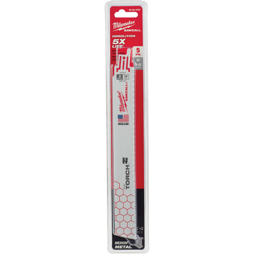 Lames The Torch Sawzall, Bim&eacute;tal, 14 Dents par pouce, 9" lo x 1" la Seaboard Timber Mart