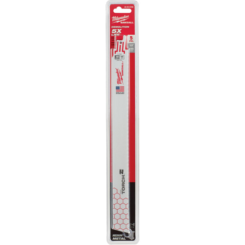 Lame The Torch Sawzall, Bim&eacute;tal, 18 Dents par pouce, 12" lo x 1" la Seaboard Timber Mart