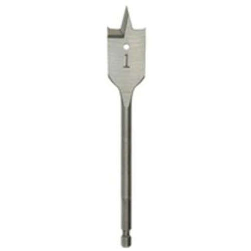 Flat Boring Bit, 7/16" Diameter, 1/4" Hex Shank, 6" Length Seaboard Timber Mart
