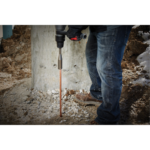 Marteau pour tige de mise &agrave; la terre SDS-Max, Embout 3/4"/5/8", Prise 3/4", Longueur 10" Seaboard Timber Mart