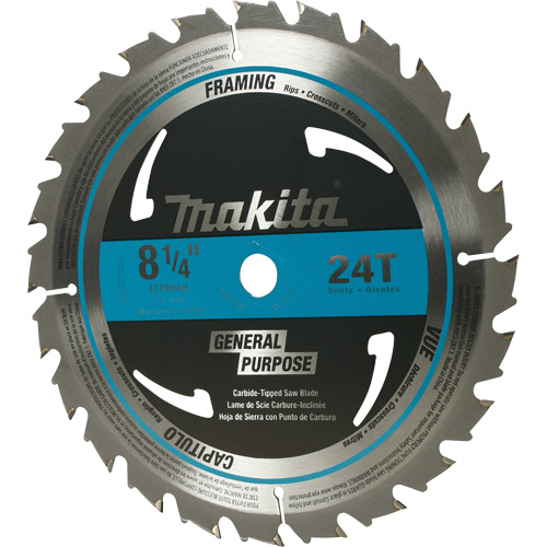 Carbide-Tipped Circular Framing Saw Blade, 8-1/4", 24 Teeth, Wood Use Seaboard Timber Mart
