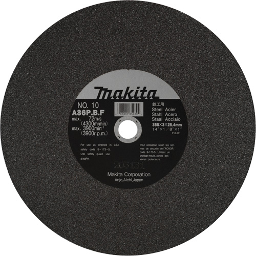 Metal Cutting Wheels, 14" x 1/8", 1" Arbor, Aluminum Oxide, 3900 RPM Seaboard Timber Mart