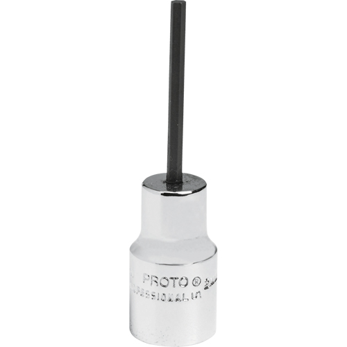 Standard Bit Socket, Hex, 2.5 mm x 1-7/8" L, 1/4" Drive Seaboard Timber Mart