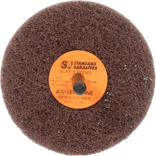 Standard Abrasives Buff & Blend Wheel, 3" Dia. x 1" W, 1/4" Arbor, Aluminum Oxide Seaboard Timber Mart