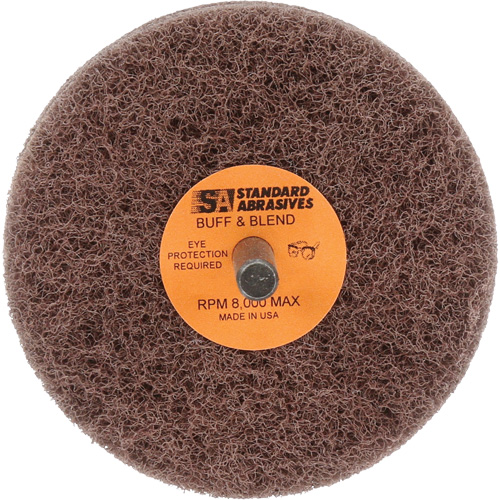 Standard Abrasives Buff & Blend Wheel, 3" Dia. x 2" W, 1/4" Arbor, Aluminum Oxide Seaboard Timber Mart