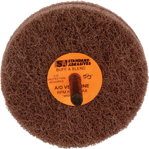 Standard Abrasives 2-Ply Buff & Blend Wheel, 3" Dia. x 2" W, 1/4" Arbor, Aluminum Oxide Seaboard Timber Mart