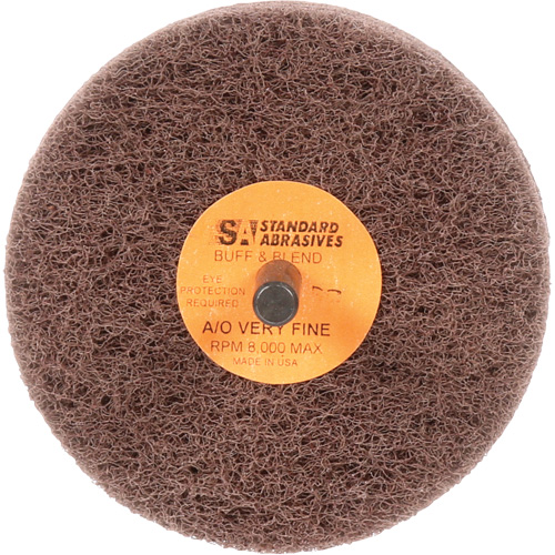 Standard Abrasives Buff & Blend Wheel, 3" Dia. x 3" W, 1/4" Arbor, Aluminum Oxide Seaboard Timber Mart