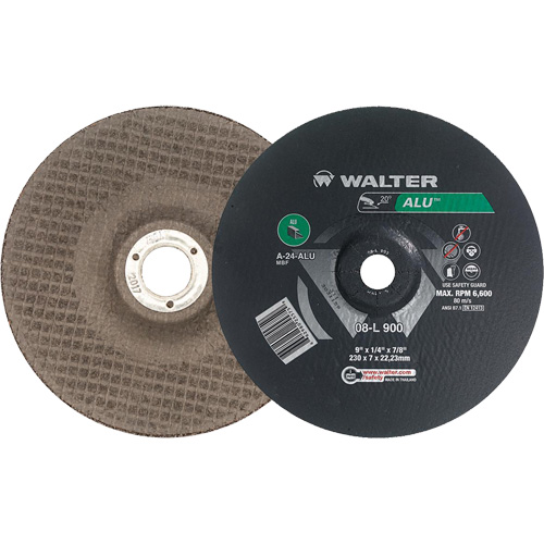 Aluminium Depressed Centre Grinding Wheels, 9" x 1/4", 7/8" Arbor, Type 27 Seaboard Timber Mart