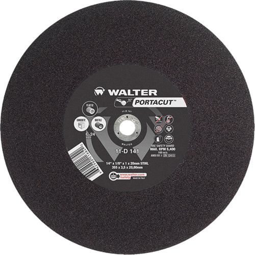 Portacut High Speed Cut-Off Wheel, 14" x 1/8", 7/8" Arbor, Type 1, Silicon Carbide, 5400 RPM Seaboard Timber Mart