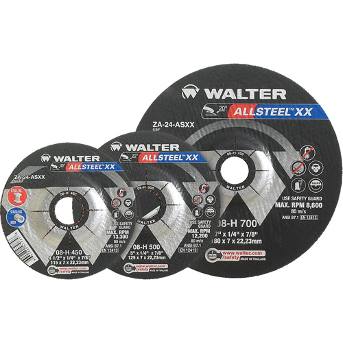Allsteel XX Depressed Centre Grinding Wheels, 9" x 1/4", 7/8" Arbor, Type 27 Seaboard Timber Mart