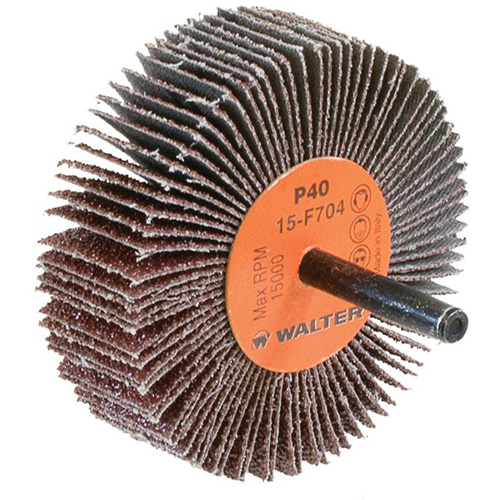 COOLCUT Flap Wheel, Aluminum Oxide, 40 Grit, 3" x 1" x 1/4" Seaboard Timber Mart