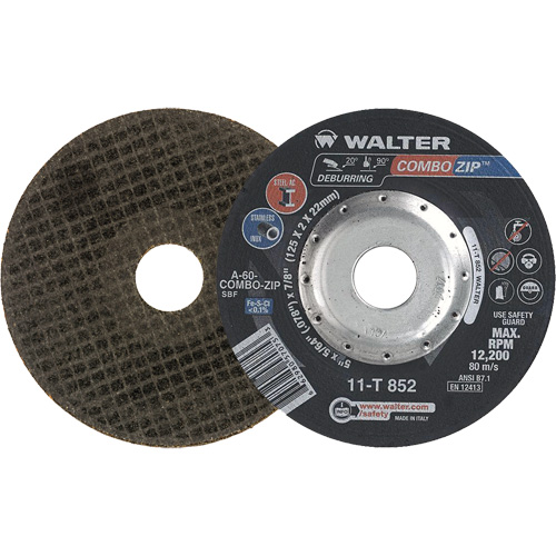 Right Angle Grinder Reinforced Cut-Off Wheels - Combo Zip, 5" x 5/64", 7/8" Arbor, Type 27 Seaboard Timber Mart