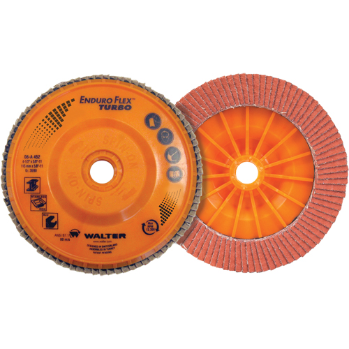 Enduro-Flex Turbo Flap Disc, 4-1/2" x 5/8"-11, Type 27S, 36/60 Grit, Ceramic Seaboard Timber Mart