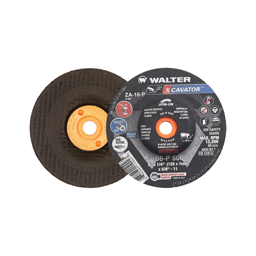 Meule XCAVATOR, 5" x 1/4", Arbre 5/8"-11, Zirconium, Type 27/27S Seaboard Timber Mart