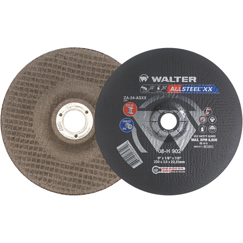 Allsteel XX Depressed Centre Grinding Wheels, 9" x 1/8", 7/8" Arbor, Type 27 Seaboard Timber Mart