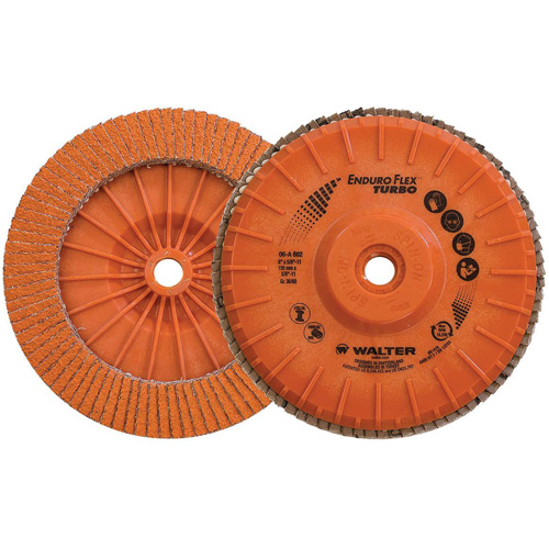 Disque &agrave; lamelles Turbo Enduro-Flex, 6" x 5/8"-11, Type 27S, Grain 36/60, C&eacute;ramique Seaboard Timber Mart