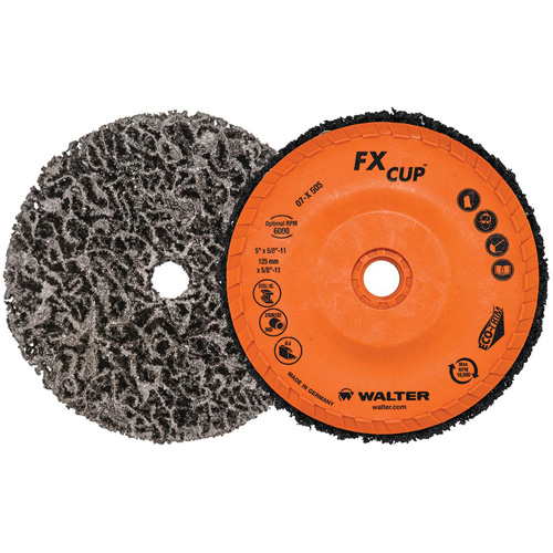 FX Cleaning Cup Disc, 5" Dia., Aluminum Oxide Seaboard Timber Mart