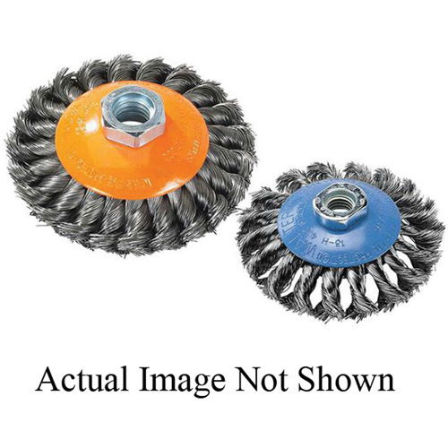 Brosse concave &agrave; fils nou&eacute;s, 6" dia. x 5/8"-11 arbre Seaboard Timber Mart