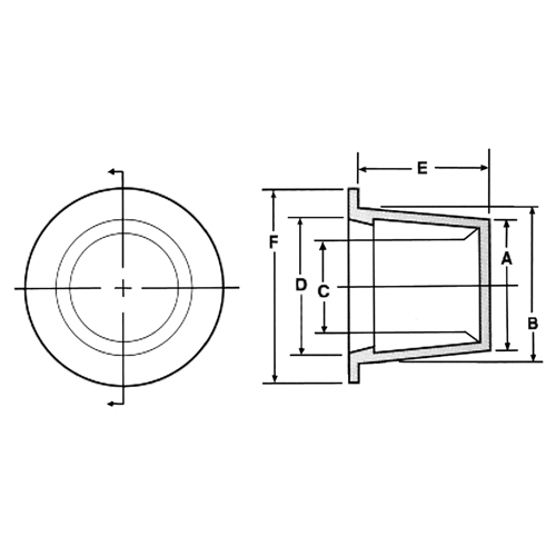 Bouchon en plastique, 1/2" dia. Seaboard Timber Mart