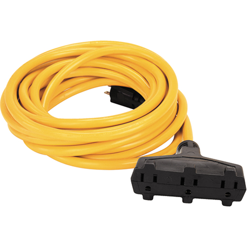 Vinyl Extension Cord, Outdoor, SJTW, 14/3 AWG, 15 A, 3 Outlet(s), 50' Seaboard Timber Mart