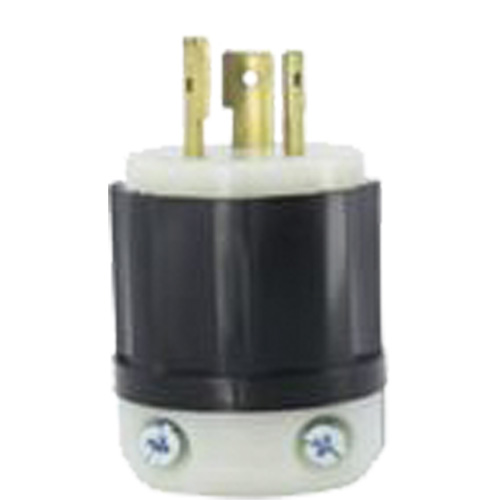 2-Pole 3-Wire Grounding Locking Plug, Nylon, 20 A, 347 V, L24-20P Seaboard Timber Mart