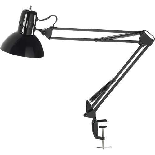 Lampes de bureau &agrave; pince - Bras flexible, 100 W, Incandescente, Pinces serre-joints, Noir Seaboard Timber Mart