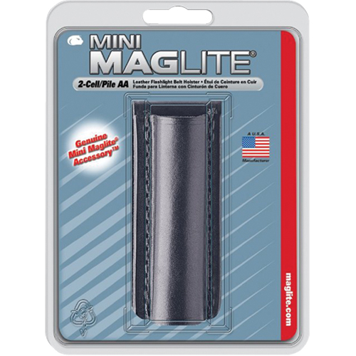 &eacute;tui de ceinture en cuir pour lampe de poche &agrave; 2 piles AA, Porte-lampe de poche, Cuir, 1 Poches Seaboard Timber Mart