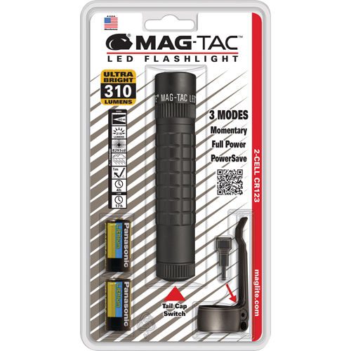 Mag-Tac Tactical Flashlights, LED, 310 Lumens, CR123 Batteries Seaboard Timber Mart