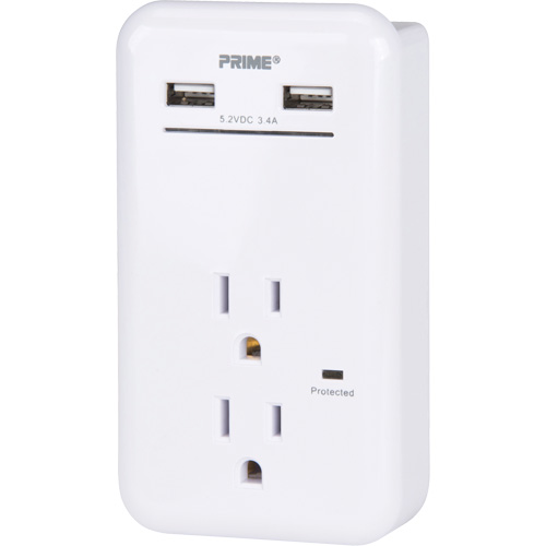Prime&reg; USB Charger with Surge Protector Seaboard Timber Mart