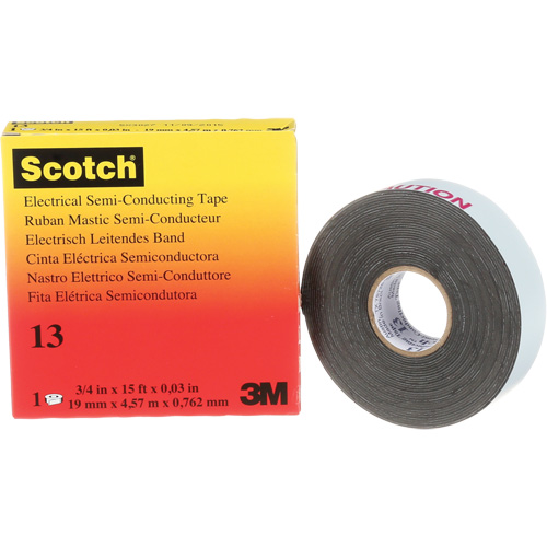 Ruban isolant semi-conducteur Scotch, 19 mm (3/4") x 4,6 m (15'), Noir, 30 mils Seaboard Timber Mart
