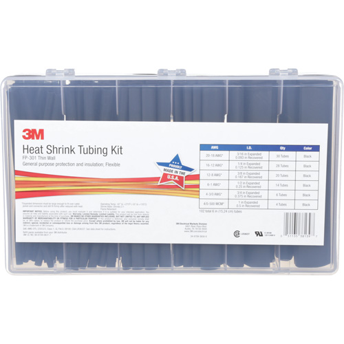 Tube thermor&eacute;tractable, Paroi mince, 6", 1" (2,54cm) - 0,1875" (0,48cm) Seaboard Timber Mart