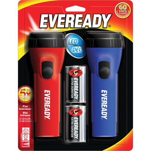 Eveready&reg; General Purpose Flashlight Kit, LED, 25 Lumens, D Batteries Seaboard Timber Mart