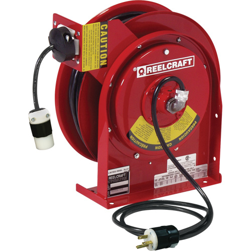 Power Cord Reel, 45', SJEOOW, 12 Gauge, 20 A Seaboard Timber Mart