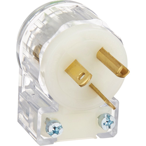 Angled Hospital Grade Extension Plug, Nylon, 20 Amps, 250 V Seaboard Timber Mart